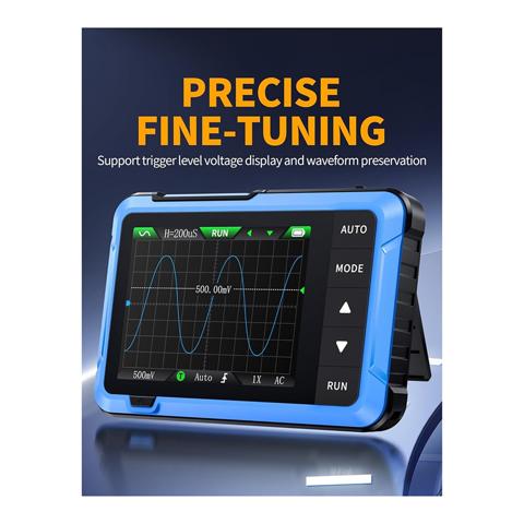 Осциллограф/генератор сигналов DDS 2-в-1,2.8 дюймов TFT, полоса пропускания 10 МГц, частота дискретизации 48 МС/С, Функция запуска Автоматическая/номинальная