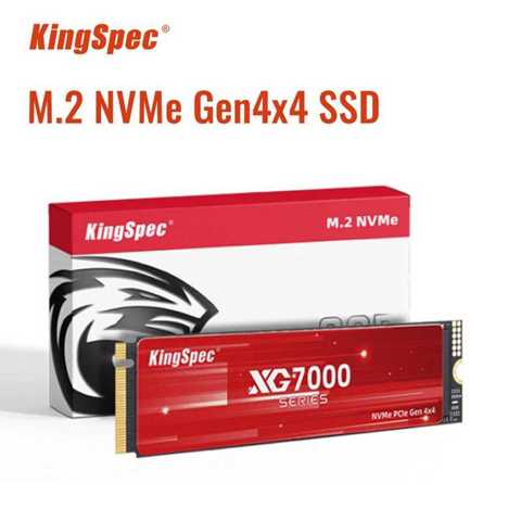 KingSpec PCIe4.0 1 2 4 ТБ SSD NVMe M2 512 ГБ M.2 PCIe 4.0 7400 Жесткий HD Твердотельный ТвердоТельный Диск Внутренний SSd Для