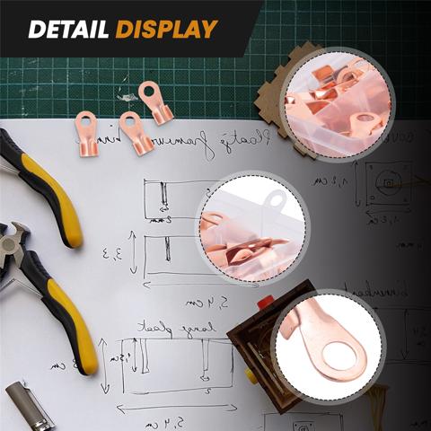 Комплект для обжима проводов с медными кольцевыми наконечниками открытого типа OT 10A 20A 30A 40A 50A (в упаковке 70 штук)