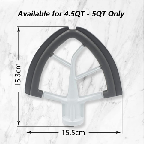 Насадка-лопатка с гибким краем для миксера KitchenAid 4.5-5 QT с наклонной головкой, Сменная Силиконовая насадка для взбивания, Чаша-скребок