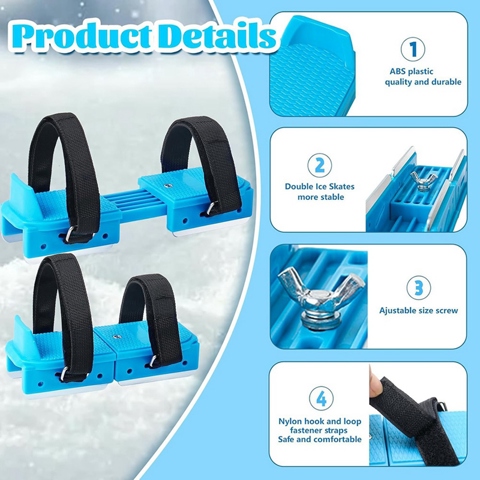 Зимние детские коньки для катания на коньках, Регулируемые Двухколесные коньки с ремешками для крепления на крючок и петлю