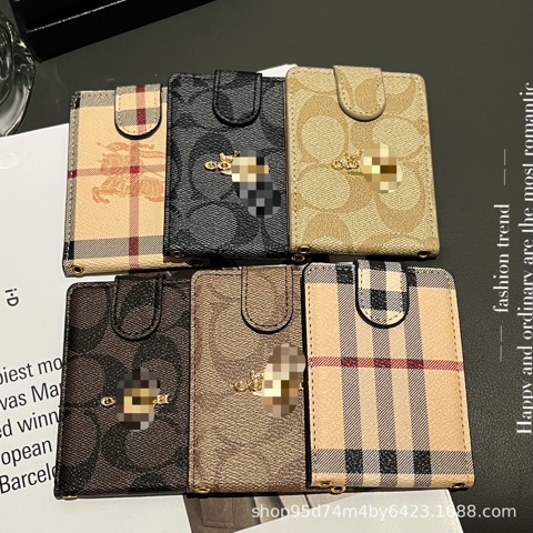 Пакет удостоверений личности Оптовая Продажа Новых Откидных Стиле Burberry Держателей Для Карт КлетКу Легких В Хранении Прямые П