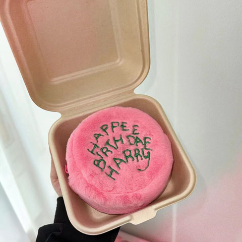 Cartoon coin purse В Наличии Милая КорейсКая Плюшевая В Виде ТорТа Гарри Поттера Розовая Мини-кошелек Монет Сумка Хранения НаушН