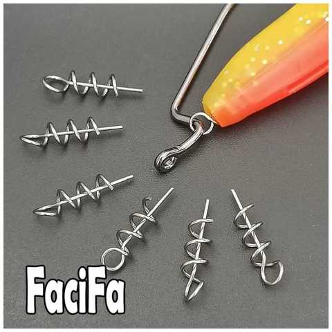 Комплект Пружинных Замков Facifa Для Мягких Приманок