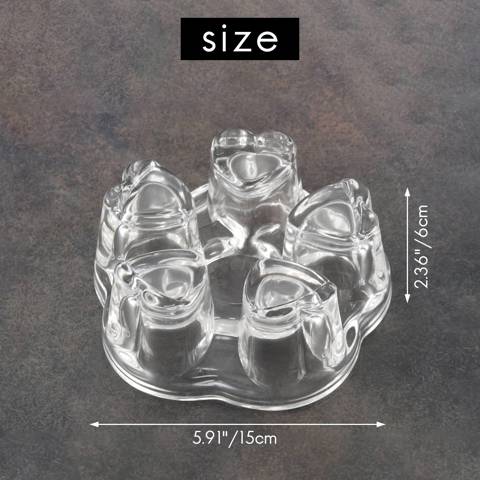 Термостойкий подсвечник для чайника в форме сердца из прозрачного стекла с подставкой для подогрева свечей