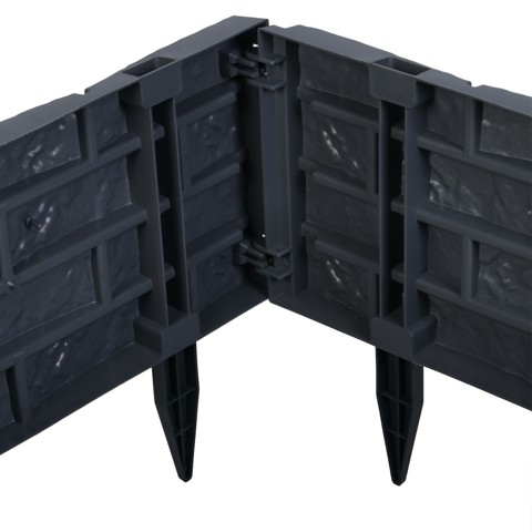 2 шт. Грядка пластиковая, 4 секции, 45x45x20 см, цвет графит