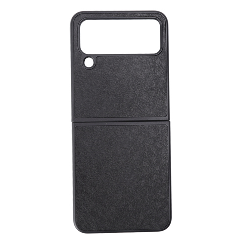 Классический чехол-книжка из искусственной кожи для складного телефона Samsung Galaxy Z Flip 4, мягкая подкладка, черный