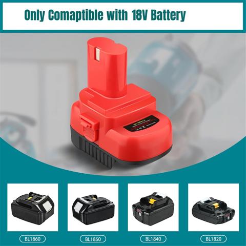 MT18PA14 Аккумуляторный адаптер для преобразования литий-ионного аккумулятора Makita 18V в аккумуляторный аккумулятор 12 В/14,4 В Ni-Mh 1200 1220 1201 для беспроводных инструментов