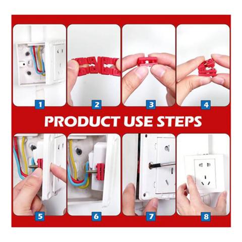 Переключатель и адаптер розетки для электрической коробки, 100 шт. распорки для электрической розетки