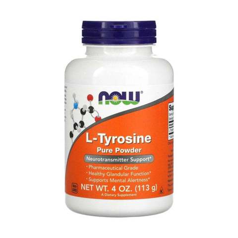 NOW Foods, L-тирозин, чистый порошок, 113 г (4 унции)