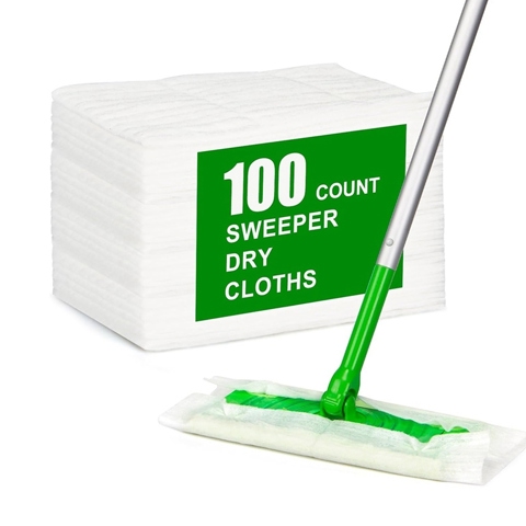 100 Шт Сухих подметальных салфеток для швабры Swiffer Sweeper, Наполнители для сухой швабры Swiffer Dry Sweeper, Для мытья полов