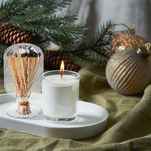 2 Комплекта спичечных коробков в форме спирали, Стеклянный футляр для спичек длиной 4 дюйма, Перевернутая банка для спичек, В комплект не входят спички