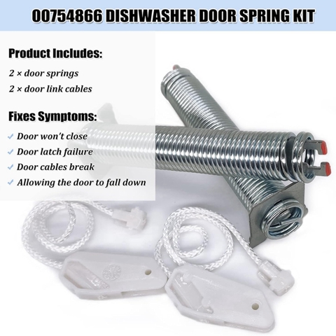 Модернизированный комплект пружин и тросов для дверной петли посудомоечной машины /Thermador/Gaggenau 00754866