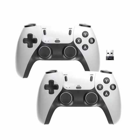 Двойной Беспроводной Контроллер Один-к-двум Игровой Контроллер 2.4g Поддержка Box Emuelec TV PS Android