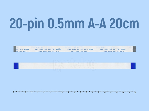 Шлейф платы USB для Dell Inspiron 3520 M5040 N5030 N5040 N5050 FFC 20-pin Шаг 0.5mm Длина 20cm Прямой A-A