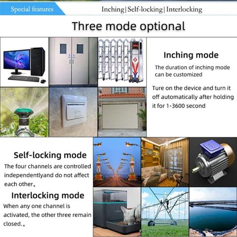 Tuya Smart Switch 4G LTE Relay with 433Mhz Smart GSM Switch APP Wireless Control 4G 4CH Remove Controller AC 85-250V