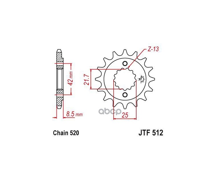 

Звезда Мотоциклетная Jt Jtf512.15 JT Sprockets арт. JTF51215