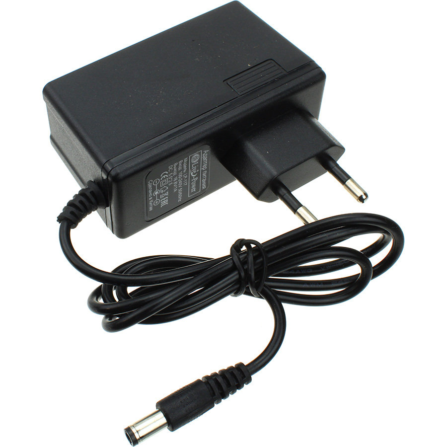 

Блок питания 16,8В 1А импульсный, штекер питания 5.5*2.5, узкий корпус