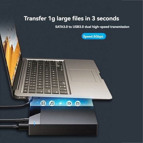 3,5-дюймовый корпус жесткого диска SATA-USB 3.0 для внешнего жесткого диска, высокоскоростная коробка для передачи данных HDD Box для ПК и ноутбуков EU PLUG