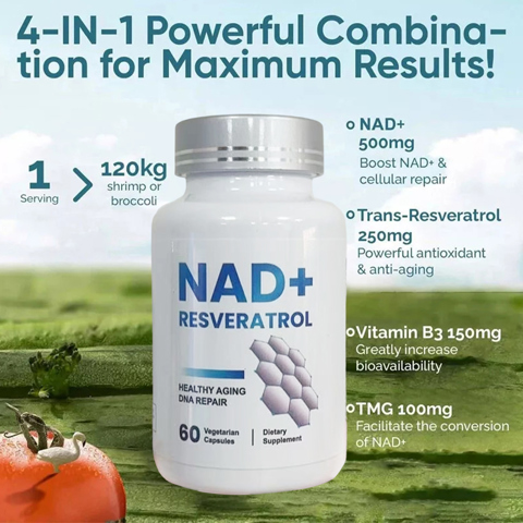NAD 1000 мг и ресвератрол: Повышают уровень энергии в организме