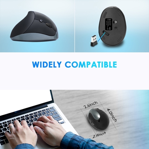 Эргономичная Вертикальная Мышь Перезаряжаемая Беспроводная USB 2.4 G для компьютерной игровой мыши для ноутбука