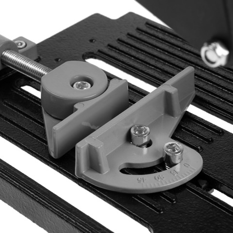 Стойка для УШМ ТУНДРА, d100-125 мм, угловые тиски 45, платформа из чугуна