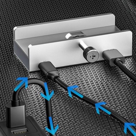 Алюминиевый зажим для концентратора USB 3.0, 4-портовый USB-разветвитель, Кабель для передачи данных USB длиной 4,92 фута, настольный USB-концентратор без адаптера питания