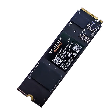 Высокоскоростной твердотельный накопитель WD BLACK SN770 SSD M.2 2280 NVMe PCIe 4.0 емкостью 1 ТБ, скорость последовательного чтения 5150 МБ/с, скорость последовательного чтения 4900 МБ/с