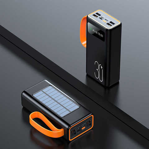 Солнечный Power Bank 20000Mah Большой Емкости Портативный Мобильный Источник Питания Для Активного Отдыха С Печатью
