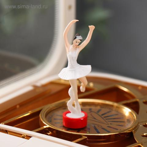 2 шт. Шкатулка музыкальная механическая 'Белый рояль с балериной', 10.5x17.5x18.5 см