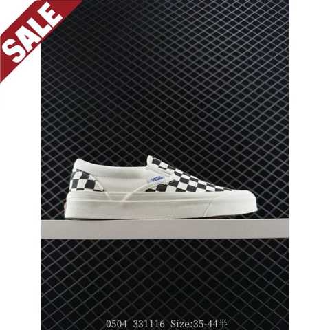Мода Обувь кроссовки Vans Slip Og Classic Lx: Высококачественные, боковой шахматный узор, одноногие повседневные кеды, новые