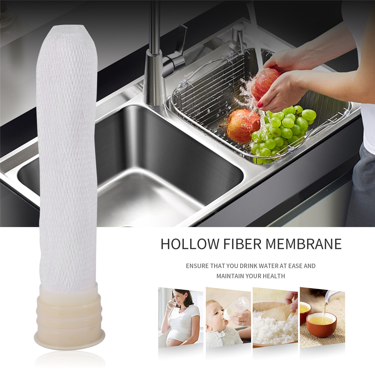 

4шт UF мембрана 0,01 Мкм ультрафильтрационная полая волокнистая мембрана для фильтра обратного осмоса Очиститель воды