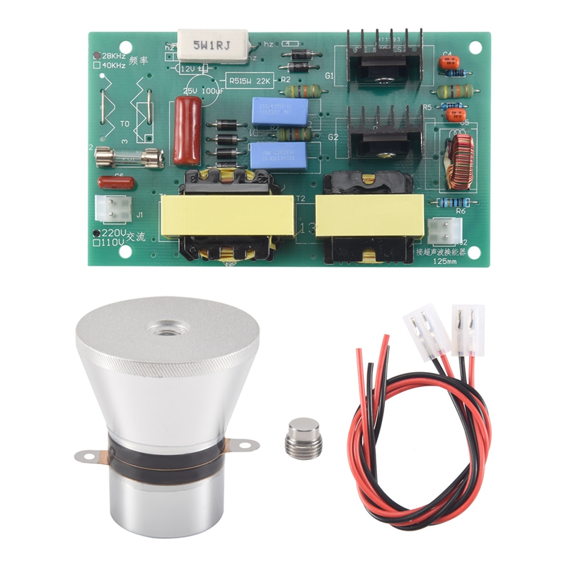 100 Вт 28 кГц ультразвуковой очиститель преобразователя, высокая производительность + плата драйвера мощности в переменного тока, детали ультразвукового очистителя