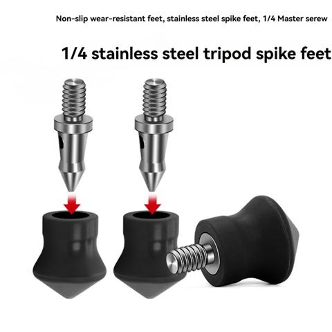 3шт Универсальный Набор шипов для ножек штатива с резьбой 1/4 дюйма Ножки-моноподы для штатива из нержавеющей стали, запасные части для ножек