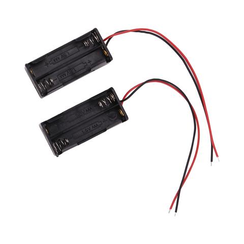 Черный 2-слойный держатель аккумуляторов 4х1,5V AAA 2 шт.