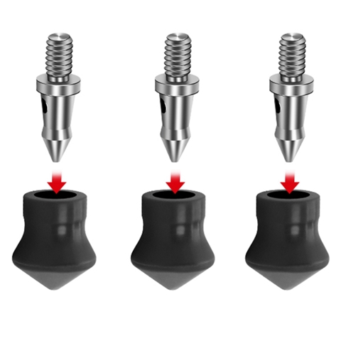 3шт Универсальный Набор шипов для ножек штатива с резьбой 1/4 дюйма Ножки-моноподы для штатива из нержавеющей стали, запасные части для ножек