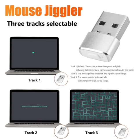 Устройство для перемещения мыши USB Mouse Mover Поддерживает Многодорожечное Перемещение Виртуальной мыши Для предотвращения перехода в режим ожидания, подключи и играй