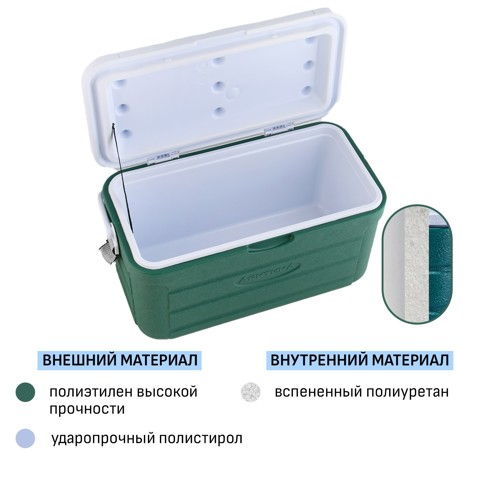 Термоконтейнер 'Арктика' 20 л, 52x27.5x28.5 см, зелёный