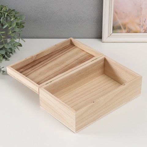 4 шт. Шкатулка для росписи 'Прямоугольник', без замочка, заготовка для творчества, для украшений, 25.5x15x9 см