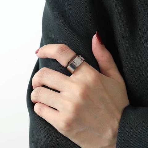 Широкое кольцо с цифровым логотипом MM6, минималистское, от Margiela, парные кольца для влюбленных.