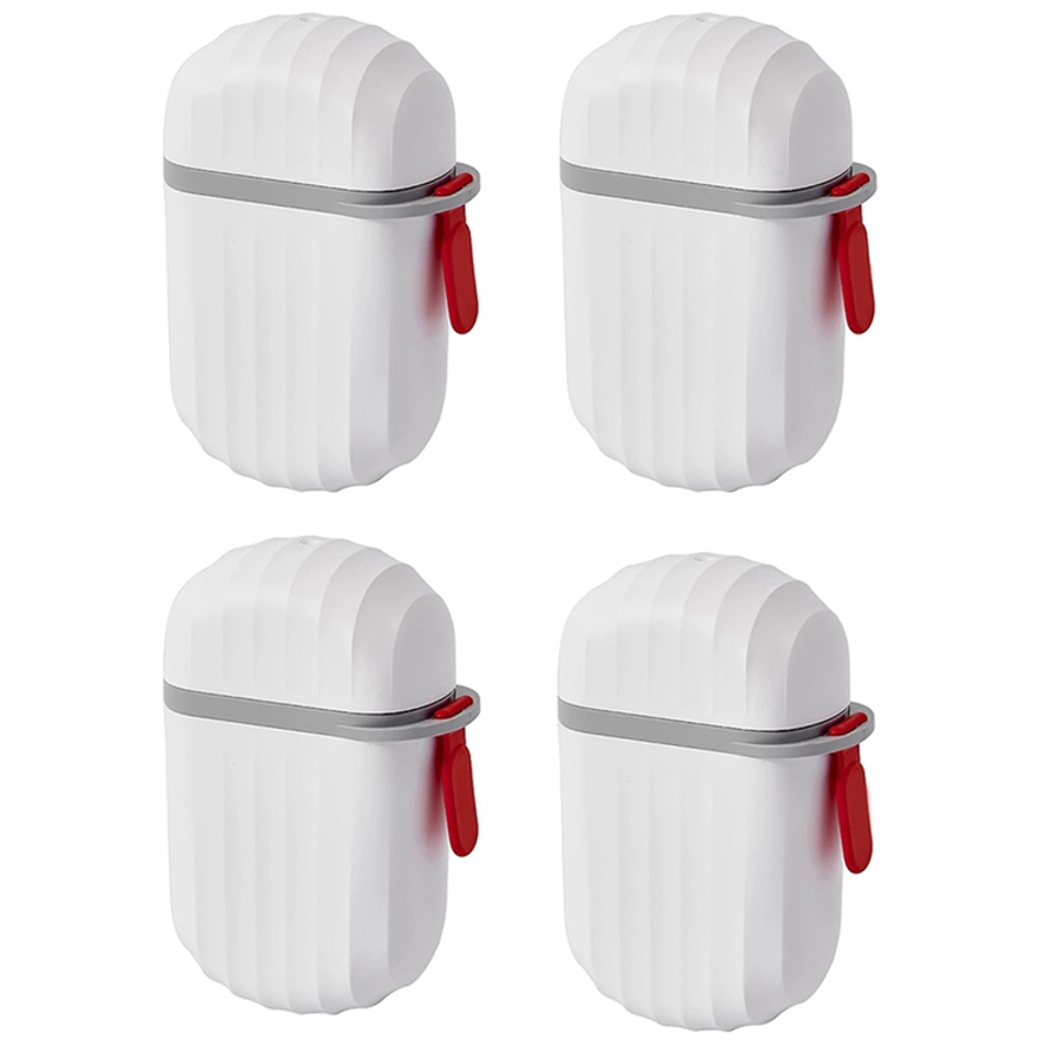 Набор из 4-х мыльниц с Крышкой Портативный Водонепроницаемый Дорожный Футляр для мыла с Ручкой для Ванной комнаты, Кемпинга