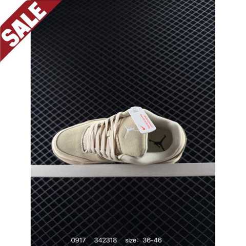 Air Jordan 4 Retro Flight Court Low топ бежевый AJ4 Джордан 4-е поколение AJ4 Qiao 4 low bang белый Известный Обувь кроссовки