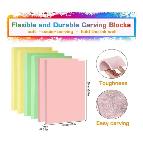 14шт Резиновый блочный штамп для вырезания блоков Набор резиновых штампов, набор для изготовления штампов своими руками, для гравюры