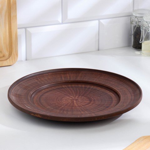 4 шт. Тарелка 'Гладкий', d25 см, красная глина