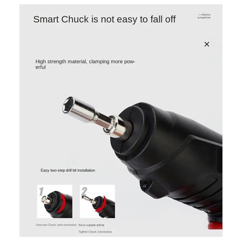 Бытовая электрическая отвертка Перезаряжаемая беспроводная ударная дрель Мини-Аккумуляторная электрическая дрель-шуруповерт Набор отверток