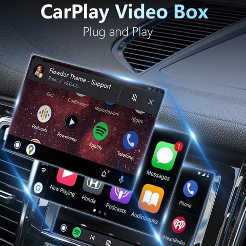 Подключение проводного и беспроводного CarPlay-бокса, беспроводного автомобильного видеобокса, беспроводного автомобильного видеобокса Android Auto.