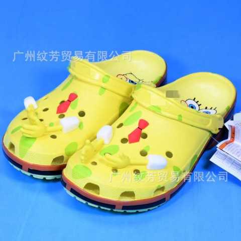 2025 Новые Сандалии Crocs в стиле Спанч Боб и Патрик Стар для родителей и д