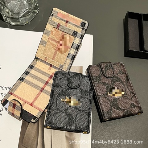 Пакет удостоверений личности Оптовая Продажа Новых Откидных Стиле Burberry Держателей Для Карт КлетКу Легких В Хранении Прямые П