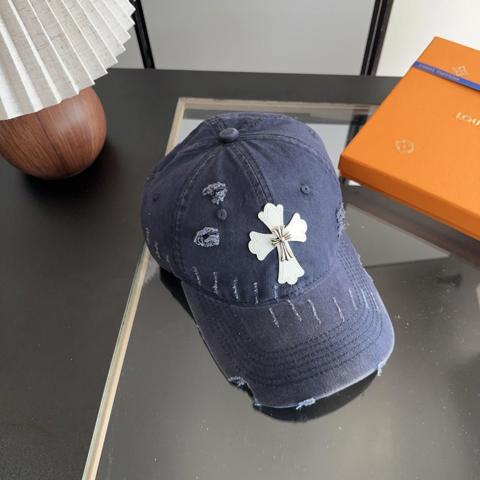 Кепка Chrome Hearts  винтажный потертый дизайн  свободный стиль  повседневная бейсболка  мода 2026