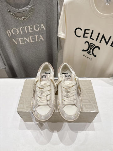 Кроссовки Golden Goose Deluxe Brand в стиле состаренный кеды дышащие унисекс кожаные с вставкой 3.5см
